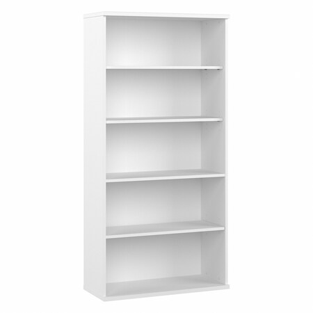 Bbf Hybrid Tall 5 Shelf Bookcase in White HYB136WH-Z